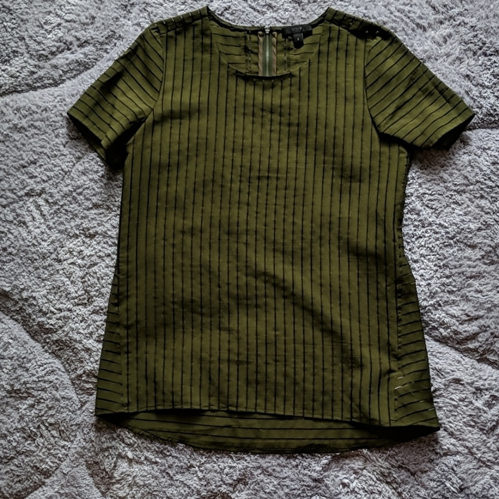 JCrew green dressy top